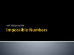 Impossible Numbers