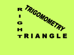 Right Triangle Trigonometry