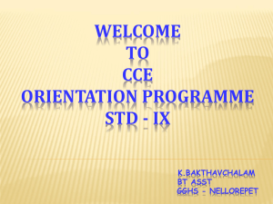 CCE Orientation Programme