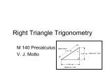 Right Triangle Triconometry