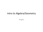 Intro to Algebra/Geometry