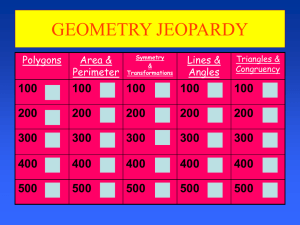 Geometry Jeopardy