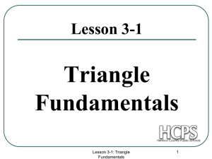 Ch 4 Triangles, Triangle Congruence