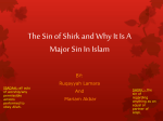 The Sin of Shirk and Why It Is A Major Sin In Islam