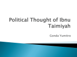 Political Thought of Ibnu Taimiyah