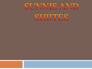 Sunnis and Shiites - CarpenterInternational