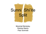 Sunni Shi’ite Split - University of Mount Union