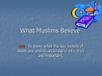 What Muslims Believe