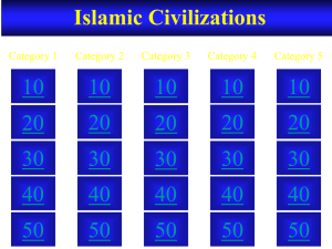 Islam Jeopardy for webpage