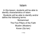 Islam - White Plains Public Schools