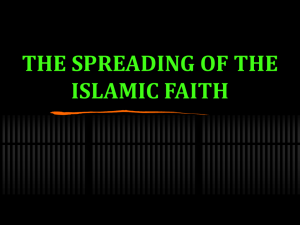 the spreading of the islamic faith