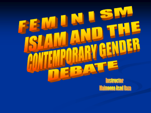 Feminism, Islam and the Contemporary Gender Debate