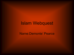 Islam Webquest