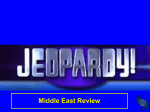 Middle East Jeopardy Review