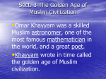 Sect. 3 The Golden Age of Muslim Civilization