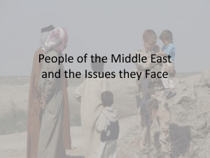 People of the Middle East and the Issues they Face