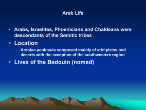 Arab Life Lives of the Bedouin (nomad)