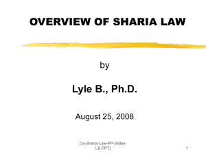 Overview of Sharia Law and Sharia