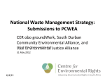 National Waste Management Strategy: Submissions to PCWEA