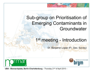 Benjamin Lopez, Sub-group on Prioritisation of Emerging