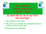Eco Schools Millington 2013