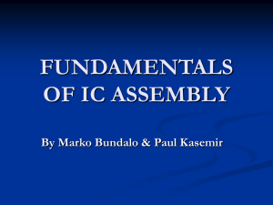 fundamentals of ic assembly - Department of Electrical, Computer
