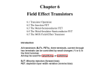 6.3 The Metal-Semiconductor FET