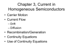 Chapter 3, Current in Homogeneous Semiconductors