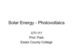 Solar Energy - Photovoltaics