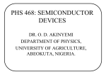 PHS 468 - The Federal University of Agriculture, Abeokuta