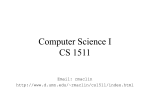 Computer Science I CS 1621