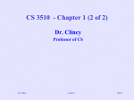 Dr. Clincy Professor of CS