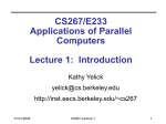 CS267: Introduction - Computer Science Division