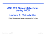 CSE 477. VLSI Systems Design - Penn State School of Electrical