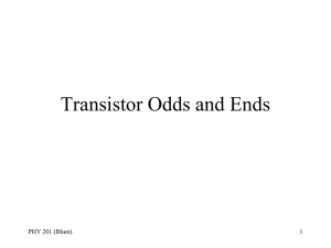 Transistor Odds and Ends