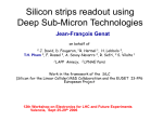 Silicon strips readout using Deep Sub-Micron Technologies