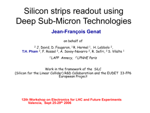 Silicon strips readout using Deep Sub-Micron Technologies