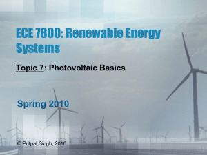 ECE 7800: Renewable Energy Systems