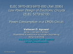 Lecture 2: Power Consumption in a CMOS Circuit