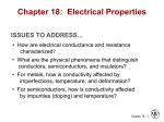 Chapter 18: Electrical Properties - MSE 235