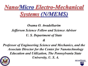 Nano/Micro Electro-Mechanical Systems (N/MEMS)