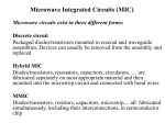 Microwave Integrated Circuits (MIC)