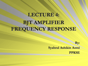 lecture 5:bjt frequency response