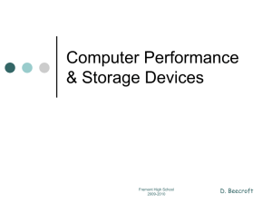 Computer Performance Storage Devices & Size