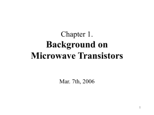 1.3 Historical View of Microwave Transistors