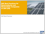 SAP Best Practices for Semiconductor and Photovoltaic Companies