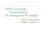 CMOS Technology Characterization for Analog and RF Design