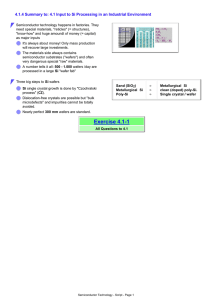 4.1.4 Summary to: 4.1 Input to Si Processing in an...