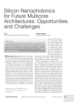 Silicon Nanophotonics for Future Multicore Architectures: Opportunities and Challenges
