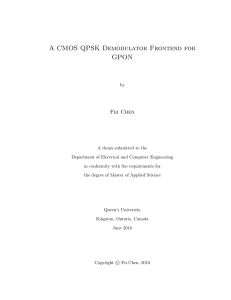 A CMOS QPSK Demodulator Frontend for GPON Fei Chen